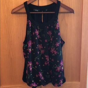 Cute flowery tank top (XL) Vibrant colors!